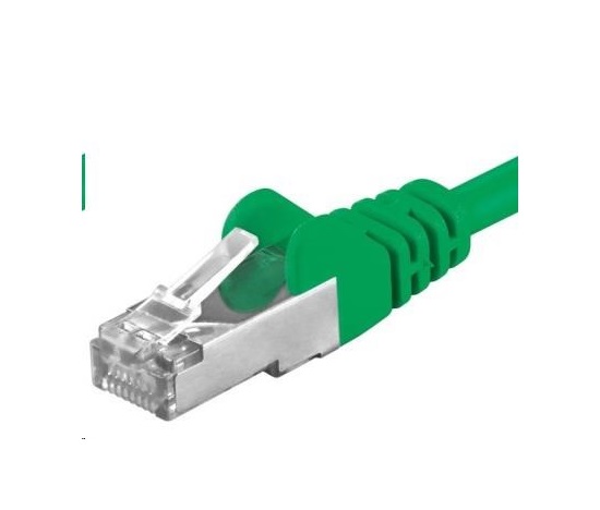 PREMIUMCORD Patch kabel CAT6a S-FTP, RJ45-RJ45, AWG 26/7 5m zelená