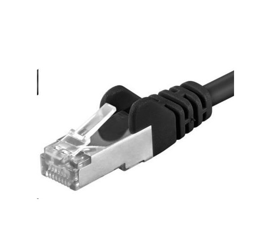 PREMIUMCORD Patch kabel CAT6a S-FTP, RJ45-RJ45, AWG 26/7 1,5m černá