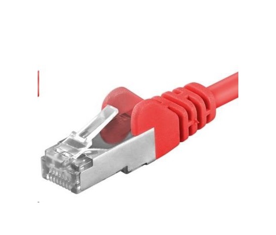 PREMIUMCORD Patch kabel CAT6a S-FTP, RJ45-RJ45, AWG 26/7 2m červená