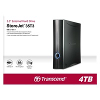 TRANSCEND externí HDD USB 3.0 StoreJet 35T3, 4TB, Black, Turbo