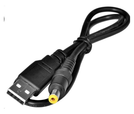 Virtuos napájecí redukce USB -> jack 5.5/2.1, 5V, 0,5 m