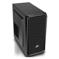 EVOLVEO Shaw 2, case mATX, 1x 120 mm ventilátor, přední mesh panel, prachový filtr, bez zdroje, černá