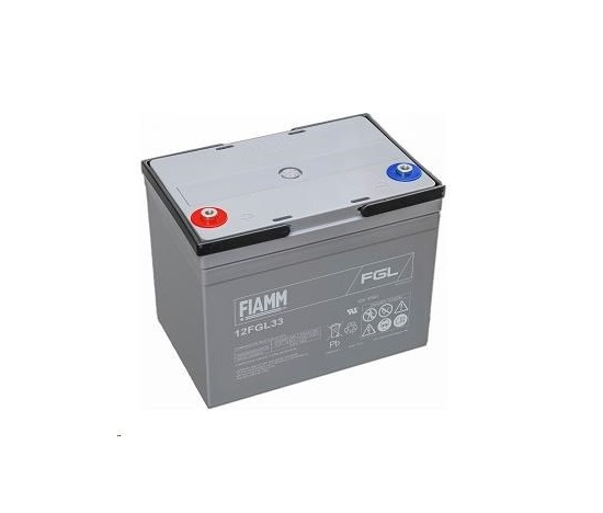 Baterie - Fiamm 12 FGL33 (12V/33Ah - M6) životnost 10let
