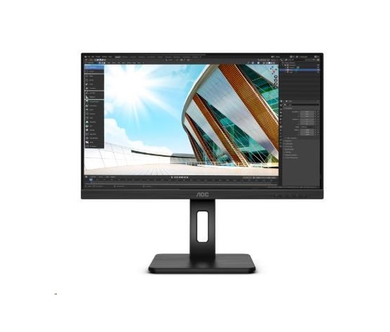 AOC MT IPS LCD WLED 23,8" 24P2Q - IPS panel, 1920x1080, D-Sub, DVI, HDMI, DP, USB, repro, pivot