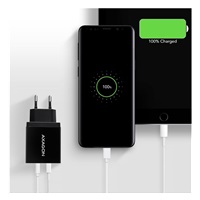 AXAGON ACU-DS16, SMART nabíječka do sítě 16W, 2x USB-A port, 5V/2.2A + 5V/1A