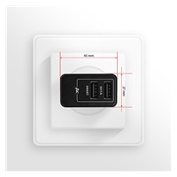AXAGON ACU-DS16, SMART nabíječka do sítě 16W, 2x USB-A port, 5V/2.2A + 5V/1A