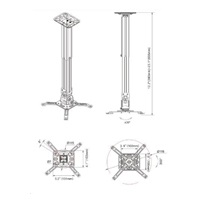 Držák projektoru v bílém provedení NB T817-60