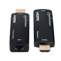 MANHATTAN HDMI Extender by Single Cat5e/6 up to 60m, Black, Retail Box