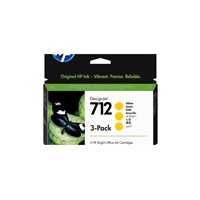 HP 712 3-Pack 29-ml Yellow DesignJet Ink Cartridge