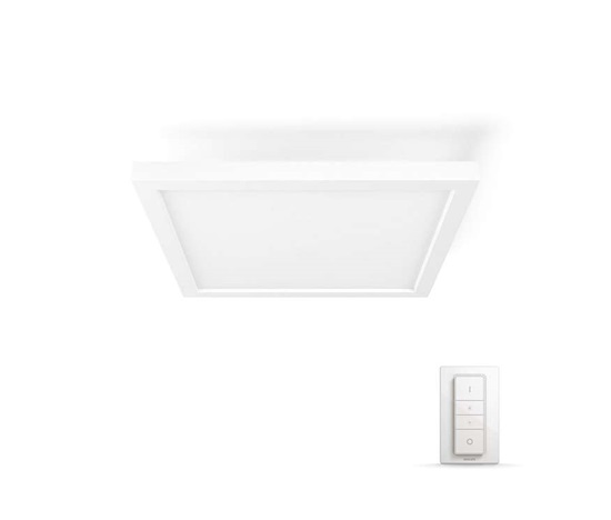PHILIPS Aurelle Světelný stropní panel, čtverc, Hue White ambiance, 230V, 19W integr.LED, Bílá