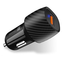 CONNECT IT InCarz QUICK CHARGE 3.0 nabíječka do auta, 1x USB-A, 3 A, carbon