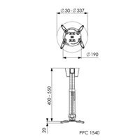 Vogel‘s PPC 1540 - teleskopický držák projektoru 40-55 cm