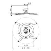 Vogel‘s PPC 2500 - stropní držák pro projektor projektor