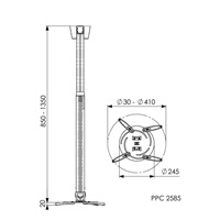 Vogel‘s PPC 2585 - teleskopický držák projektoru 85-135 cm
