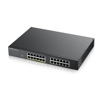 Zyxel GS1900-24EP 24-port Gigabit Smart Managed PoE Switch, 24x gigabit RJ45 (z toho 12x PoE), PoE budget 130W