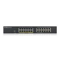 Zyxel GS1900-24EP 24-port Gigabit Smart Managed PoE Switch, 24x gigabit RJ45 (z toho 12x PoE), PoE budget 130W