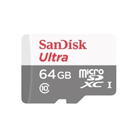 SanDisk MicroSDXC karta 64GB Ultra (80MB/s, Class 10, Android) + adaptér