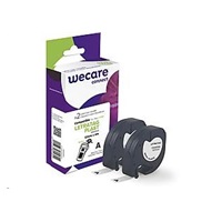 WECARE ARMOR páska pro DYMO S0721610, černá/bílá, 2 mm x 12mm x 4m