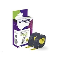 WECARE ARMOR páska pro DYMO S0721620, černá/žlutá, 2 x 12mm x 4m