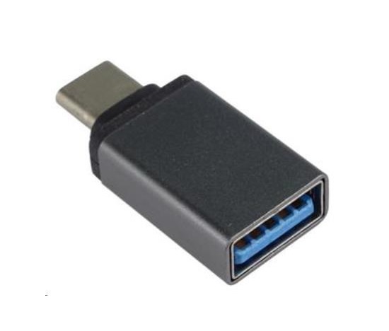 PREMIUMCORD Adapter USB 3.1 C/male - USB 3.0 A/female, metal grey, OTG