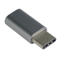 PREMIUMCORD Adaptér USB 3.1 C/male - USB 2.0 Micro-B/female, kovově šedý