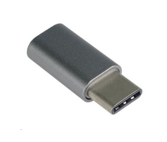 PREMIUMCORD Adaptér USB 3.1 C/male - USB 2.0 Micro-B/female, kovově šedý