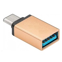 PREMIUMCORD Adaptér USB 3.1 C/male - USB 3.0 A/female, zlatý, OTG