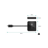CONNECT IT USB-C hub, 3v1 (USB-C,USB-A,HDMI), externí, černý