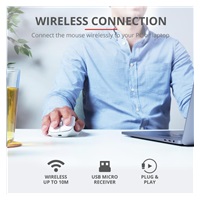 TRUST bezdrátová Myš Ozaa Rechargeable Wireless Mouse - white