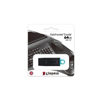 Kingston Flash Disk 64GB USB3.2 Gen 1 DataTraveler Exodia (Black + Teal)