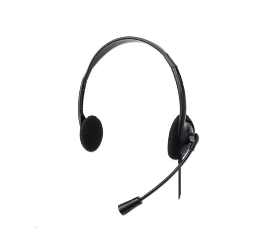 MANHATTAN Sluchátka s mikrofonem Stereo USB Headset, bulk