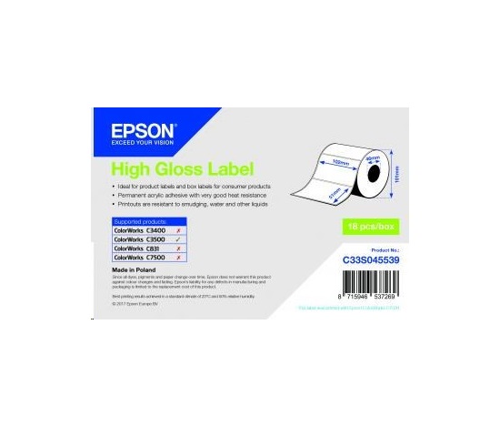 Epson label roll, normal paper, 102x51mm