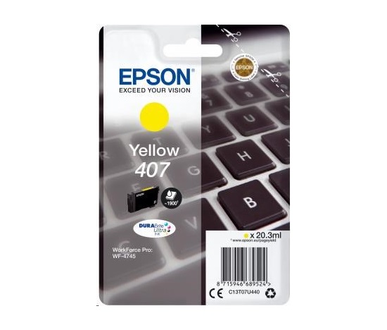 EPSON Ink bar WF-4745 Series Ink Cartridge "Klávesnice" L Yellow 1900 str. (20,3 ml), BAR 1900 stran