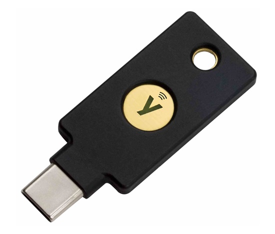 Yubico/YubiKey autentizační multifunkční USB-C token s podporou NFC.