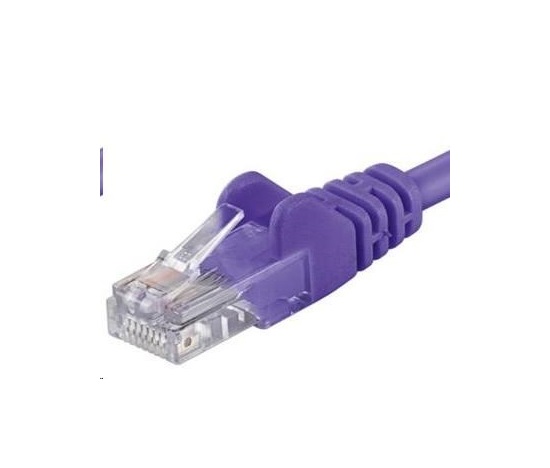 PREMIUMCORD Patch kabel UTP RJ45-RJ45 CAT5e 0.5m fialová