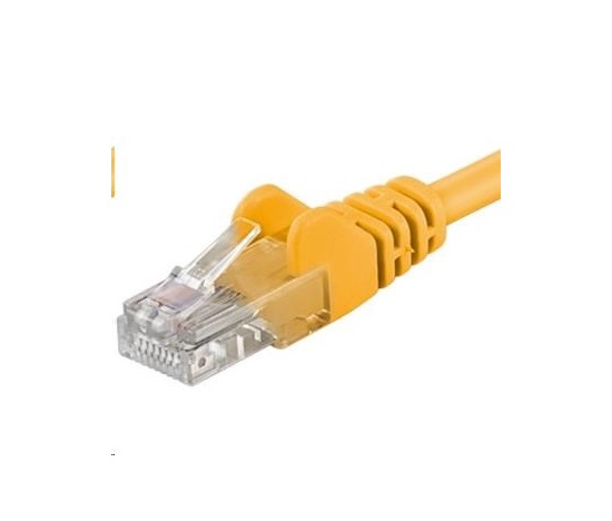 PREMIUMCORD Patch kabel UTP RJ45-RJ45 CAT5e 0.5m žlutá