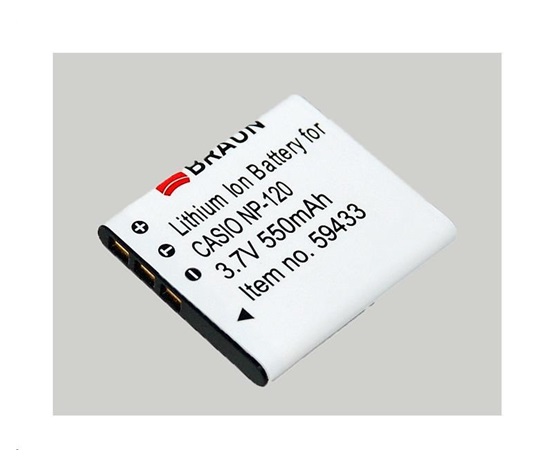 Braun akumulátor CASIO NP-120, 550mAh