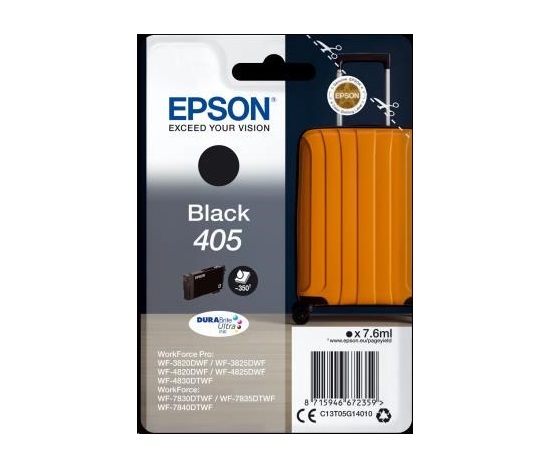 EPSON ink Singlepack Black 405 Durabrite Ultra, ČB 350 stran