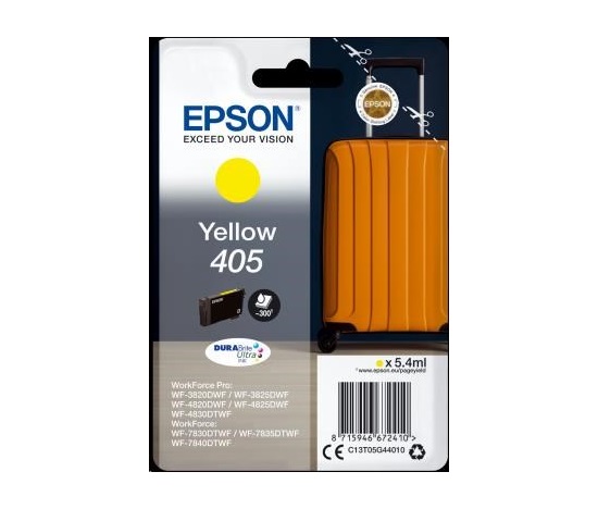 EPSON ink Singlepack Yellow 405 Durabrite Ultra, BAR 300 stran