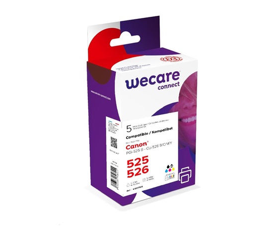 WECARE ARMOR cartridge pro CANON iP 4850 Sada černá/black+C+M+Y+K (PGI-525+CLI-526B/C/M/Y) 1x20ml/ 4x10,5ml