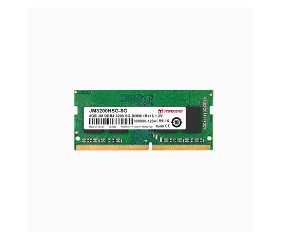 TRANSCEND SODIMM DDR4 8GB 3200MHz 1Rx16 1Gx16 CL22 1.2V