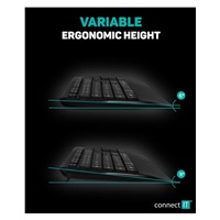 CONNECT IT Combo bezdrátová černá klávesnice + myš, CZ + SK layout