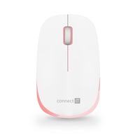 CONNECT IT Combo bezdrátová bílo-růžová klávesnice + myš, CZ + SK layout