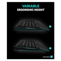 CONNECT IT Combo bezdrátová černá klávesnice + myš, CZ + SK layout