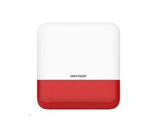 Hikvision DS-PS1-E-WE(RED Indicator), AX PRO Bezdrátová siréna, zvuková a světelná signalizace alarmu