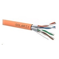 Instalační kabel Solarix STP, Cat6A, drát, LSOH B2ca, cívka 500m