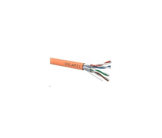 Instalační kabel Solarix STP, Cat6A, drát, LSOH B2ca, cívka 500m