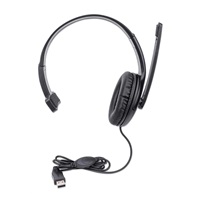 MANHATTAN Sluchátka s mikrofonem Mono USB Headset, černá