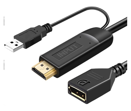 PremiumCord Adaptér HDMI 2.0 na DisplayPort 1.2 rozlišení 4K@60Hz 25cm