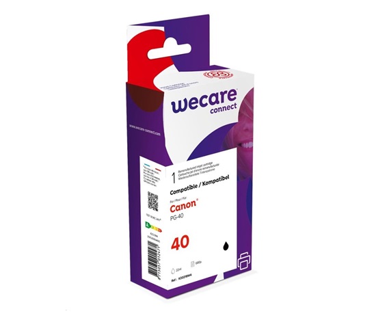 WECARE ARMOR cartridge pro CANON Pixma iP1600/2200, Mp 140/460 (PG-40) černá, 16 ml, 580 str